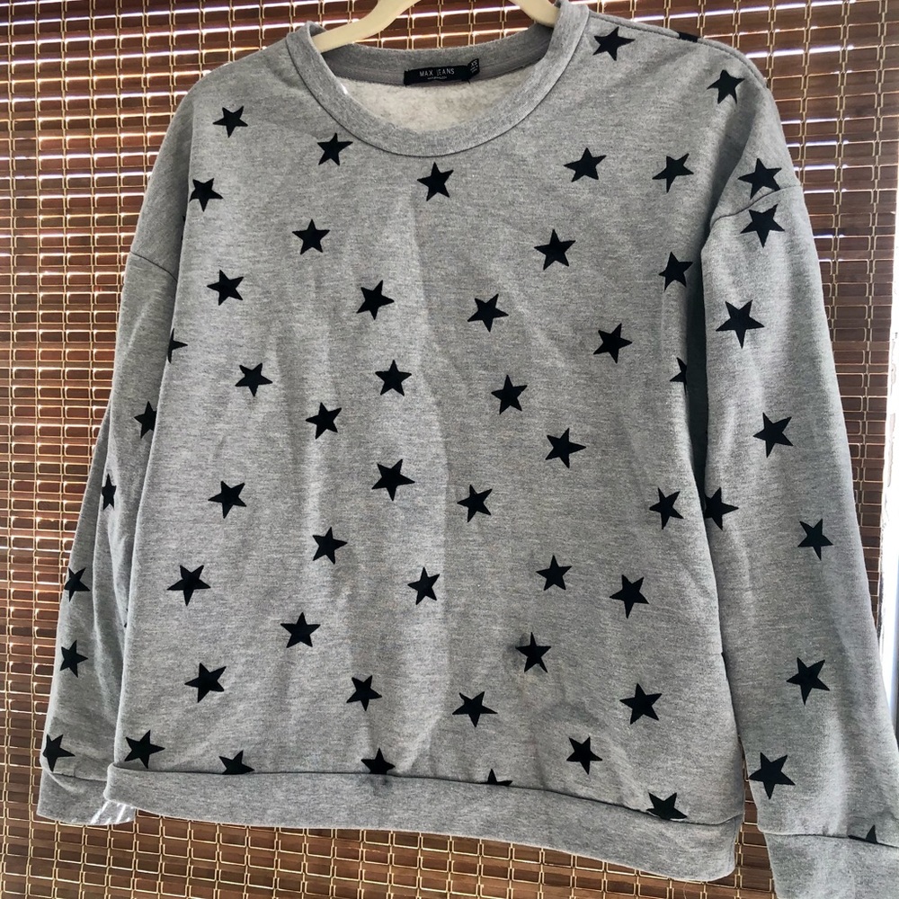 Max Jeans Star Sweatshirt Gray Black